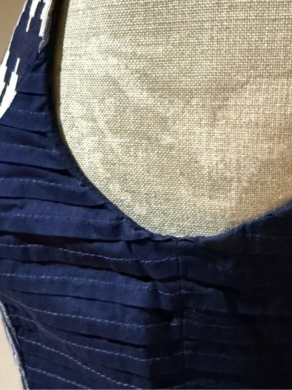 Anthropologie x Floreat Print Embroidered Blue White Floral Bronze Dress size 0 - Picture 7 of 12